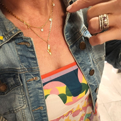 Map Of Israel with Jewish Star on a Paperclip Chain