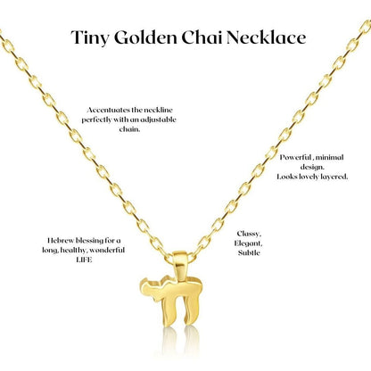 Mini Chai Hebrew Necklace