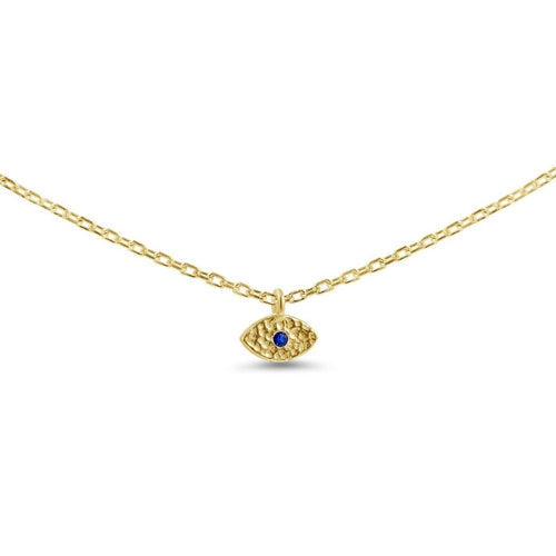 🎁 Mini Evil Eye Necklace in Gold Plate (100% off)