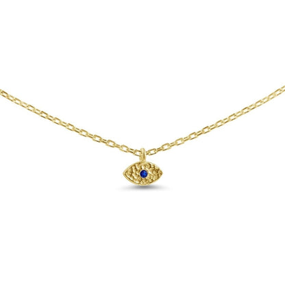 Mini Evil Eye Necklace in Gold Plate