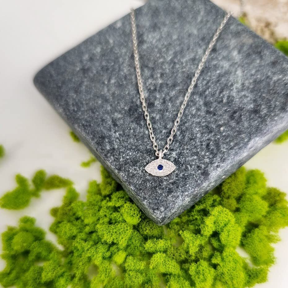 Mini Evil Eye Necklace in Gold Plate