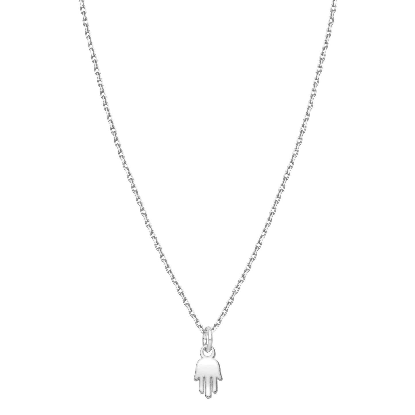 Mini Hamsa Lucky Silver Necklace for Girls and Women