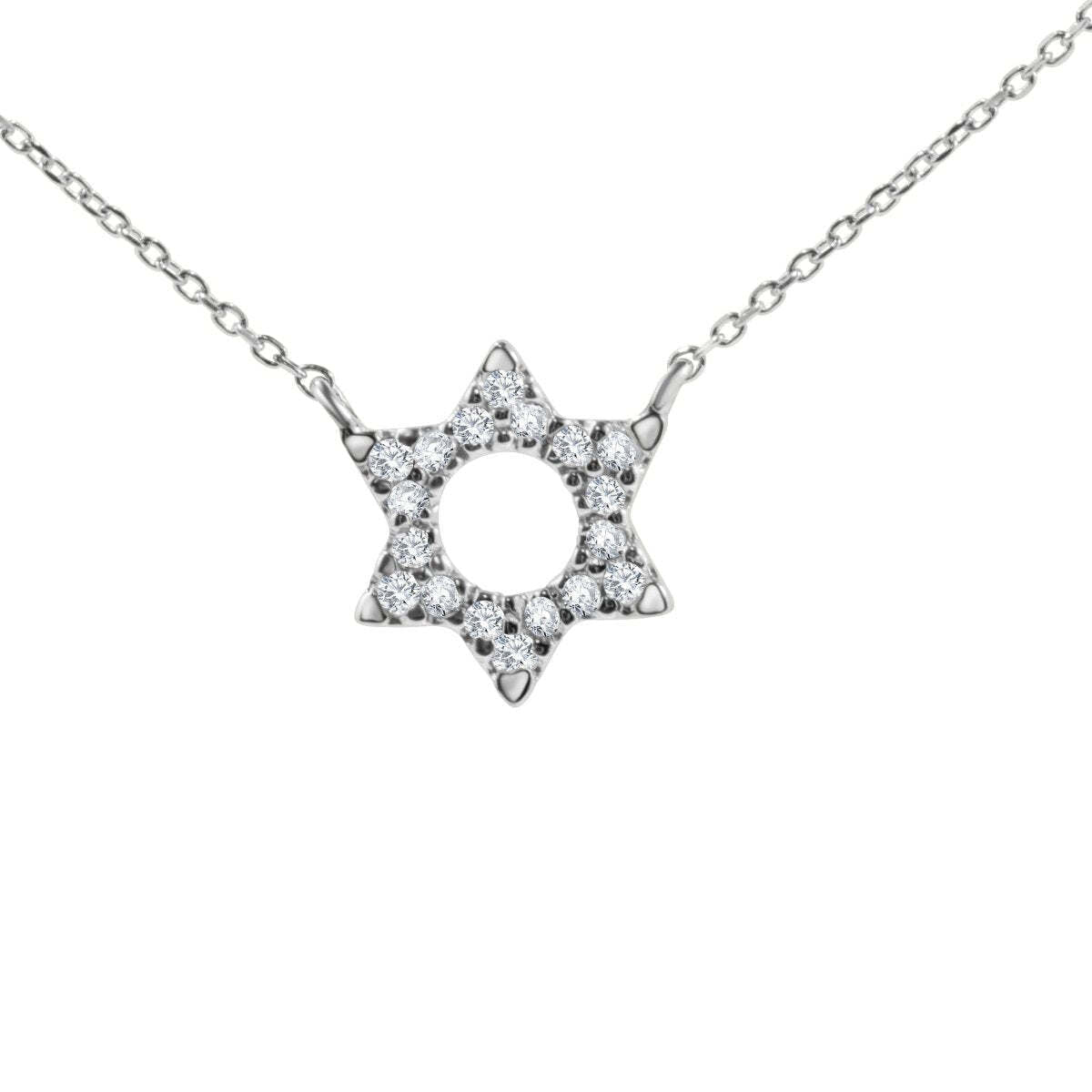 Modern Diamond Star of David Necklace: High - End Daily Wear