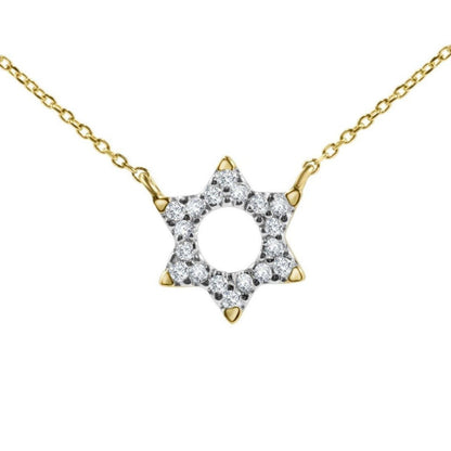 Modern Diamond Star of David Necklace: High - End Daily Wear
