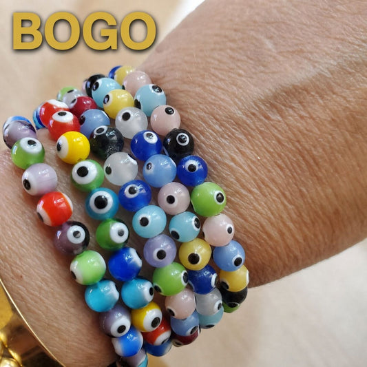 Multicolor Evil Eye Protection Bracelet for Everyday Luck | Plain