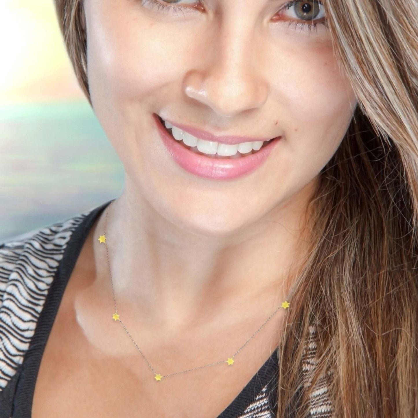 Multiple Jewish Stars in Silver