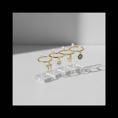 One Size Fits All Chai Ring in Yellow Gold