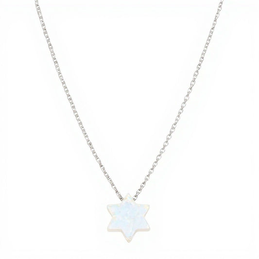 Opal Star of David Necklace