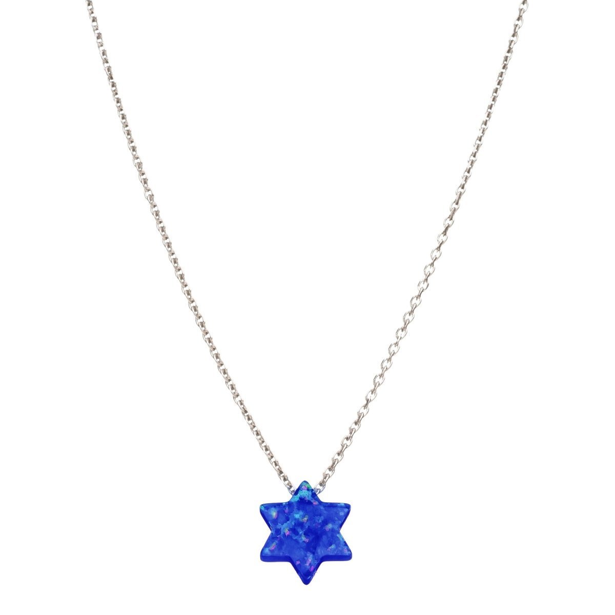 Opal Star of David Necklace