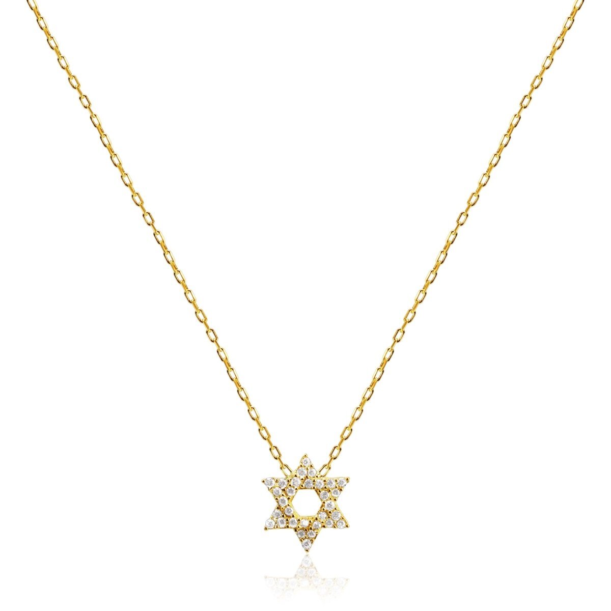 Open Judaica Jewish Star of David Necklace for Women and Girls