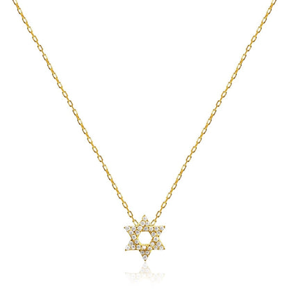 Open Judaica Jewish Star of David Necklace for Women and Girls