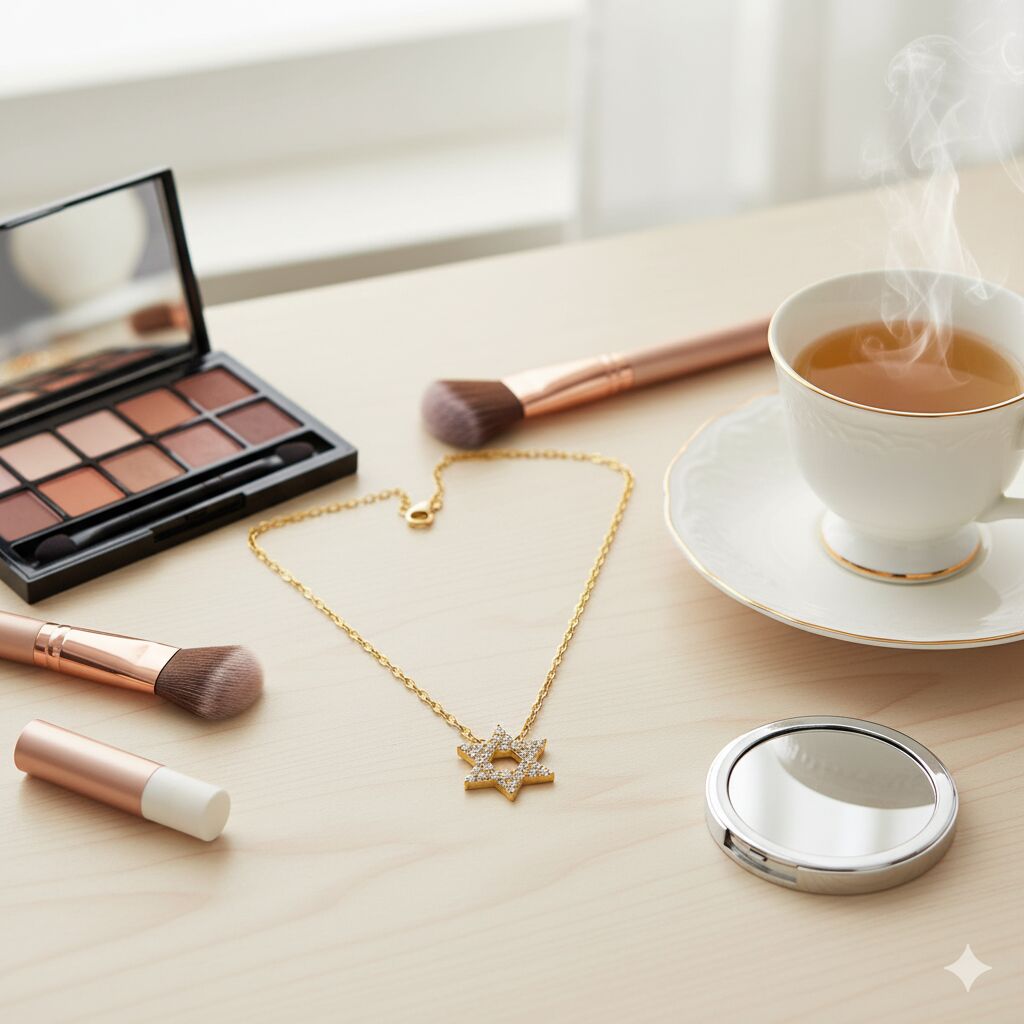 Open Judaica Jewish Star of David Necklace for Women and Girls