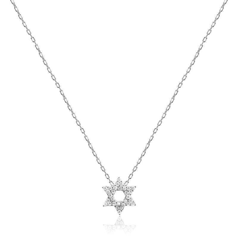 Open Judaica Jewish Star of David Necklace for Women and Girls