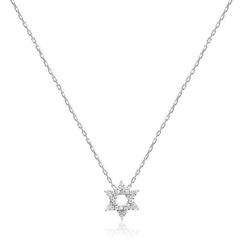 Open Judaica Jewish Star of David Necklace for Women and Girls