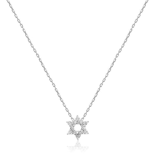 Open Judaica Jewish Star of David Necklace for Women and Girls