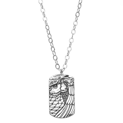 Owl Tag Necklace for Wisdom and Guidance