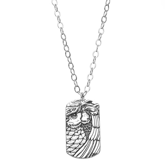 Owl Tag Necklace for Wisdom and Guidance