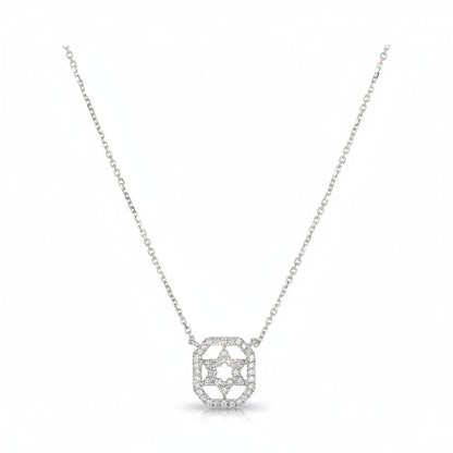 Pave Diamond Judaic Star Necklace