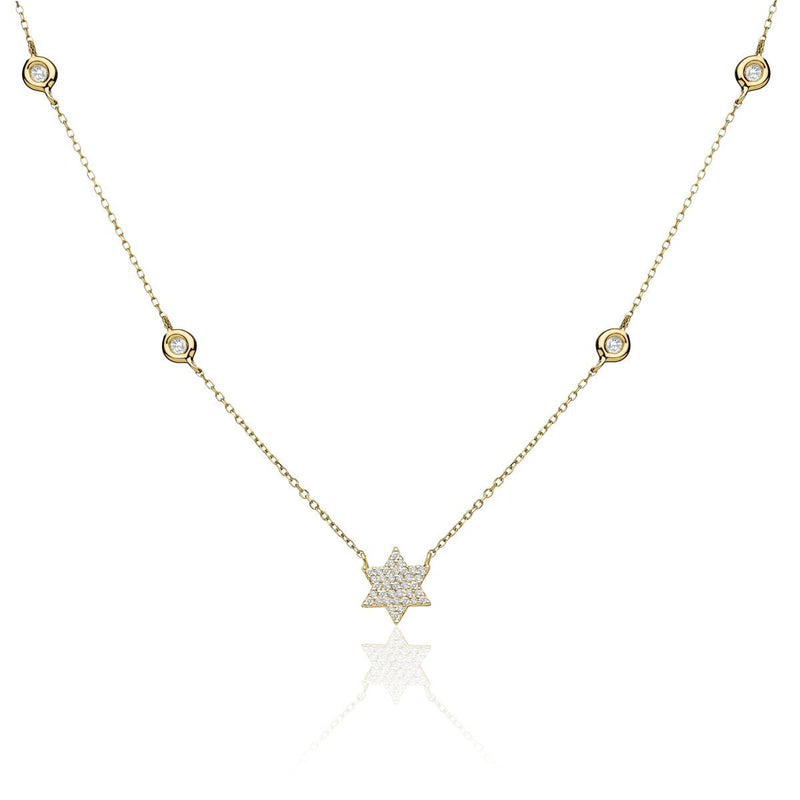 Modern Pave Diamond 14k Gold Star of David Necklace: Everyday Luxury
