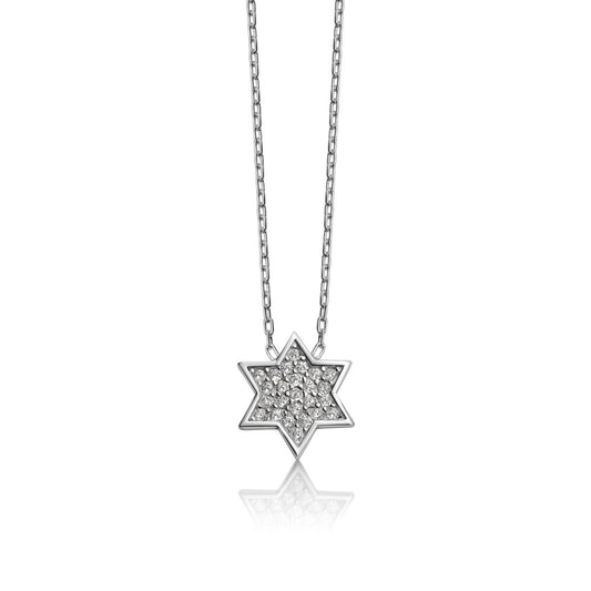Pave Star of David Necklace