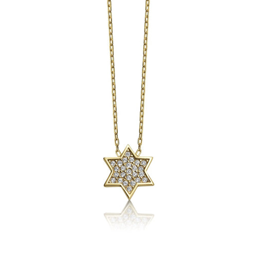Pave Star of David Necklace