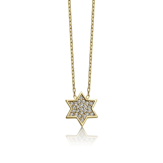 Pave Star of David Necklace