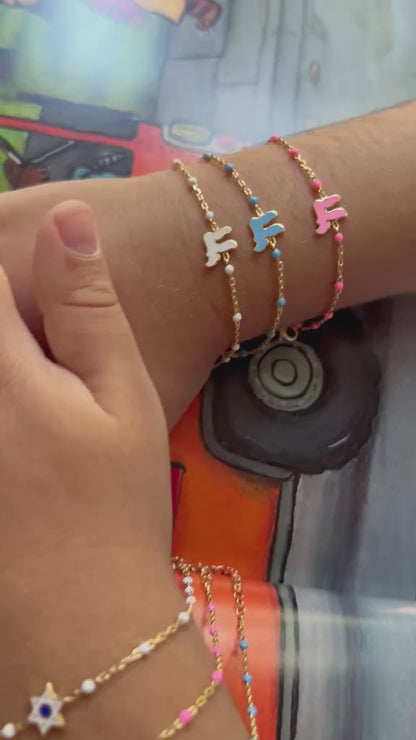 Jewish Star Yellow Gold Plated 925 Bracelet