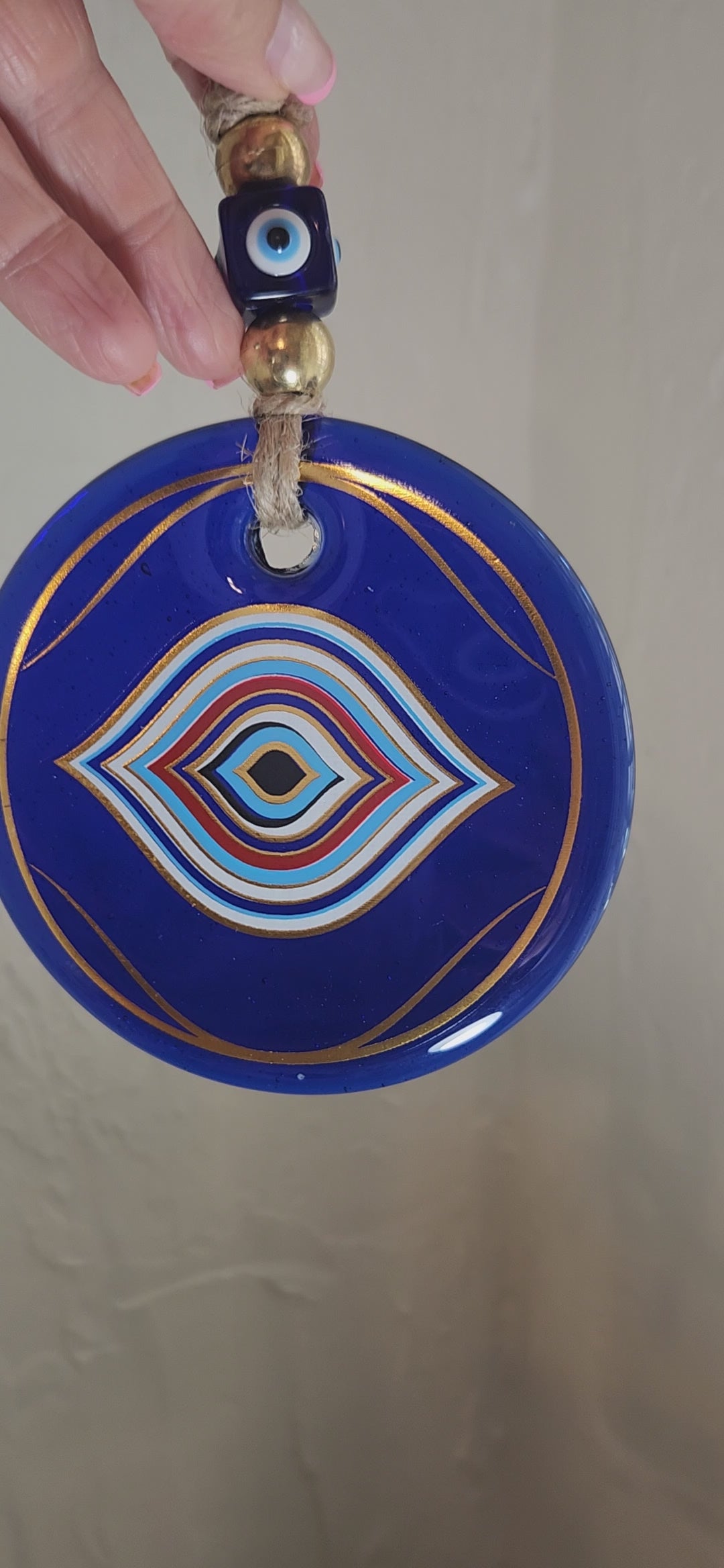 Hand Painted Evil Eye Home Wall Decor