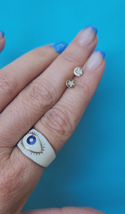 Star Earrings 14k Gold