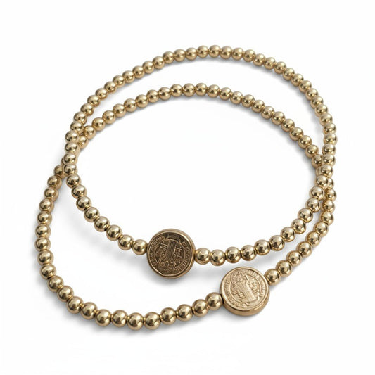 Virgin Mary Bead Bracelet for Daily Wear | Gold Filled