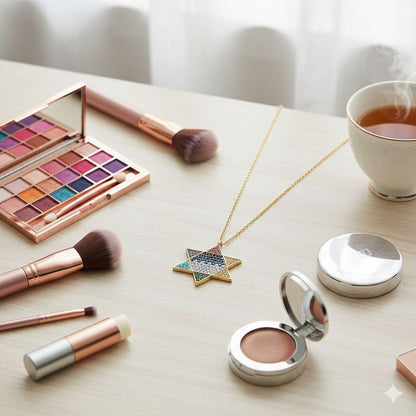 Rainbow Star of David Necklace for Women