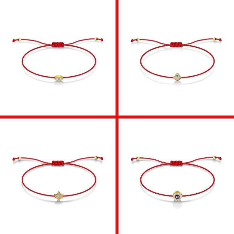 Red String Friendship Jewish Star Bracelet