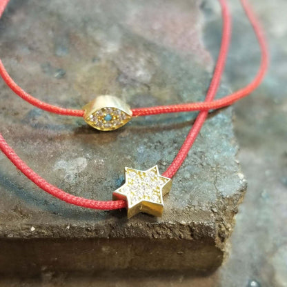Red String Friendship Jewish Star Bracelet