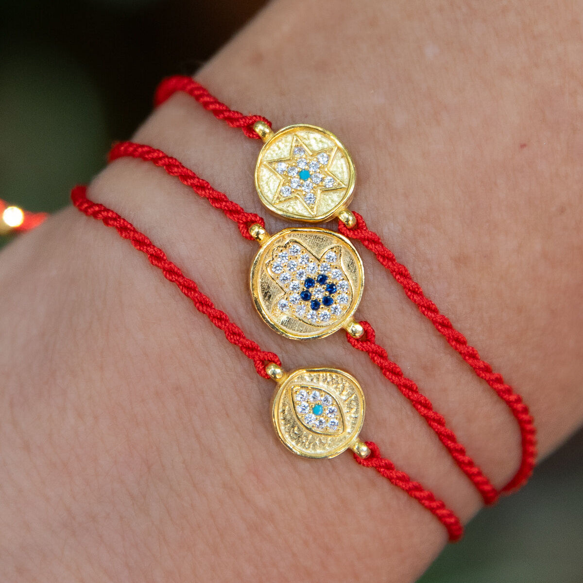 Red String Star Bracelet