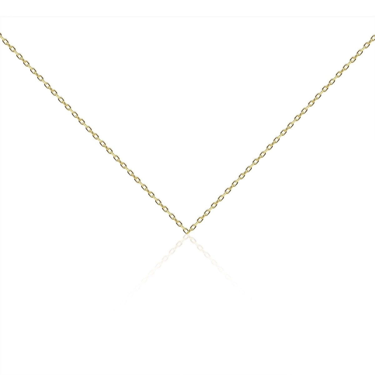 Rolo Chain in 14k Gold Plated Or Sterling Silver 925, dainty yet sturdy for layering your favorite charms