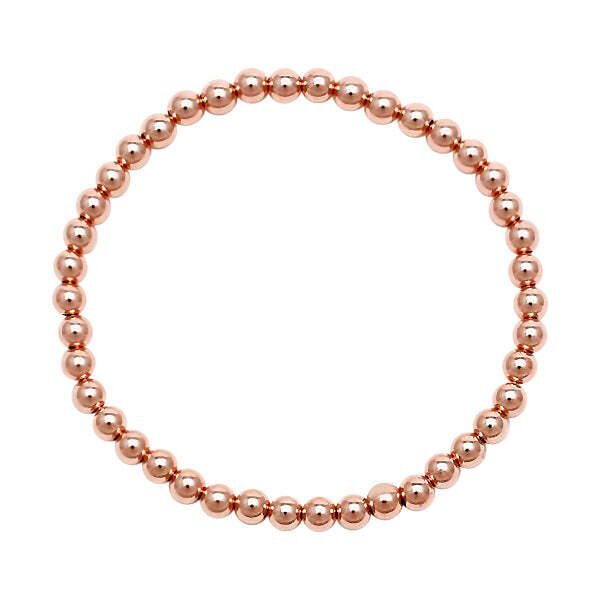 Rose Gold Beaded Bracelet 4mm