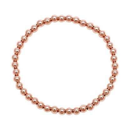 Rose Gold Beaded Bracelet 4mm