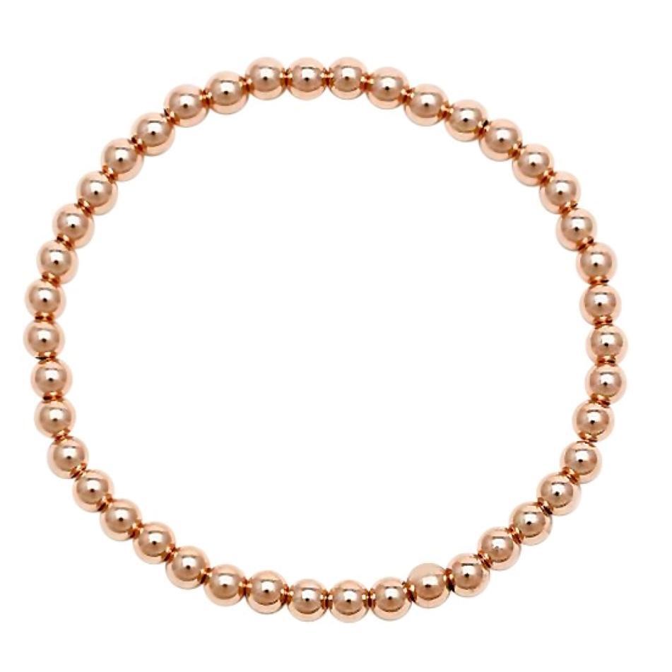Rose Gold Beaded Bracelet 5mm