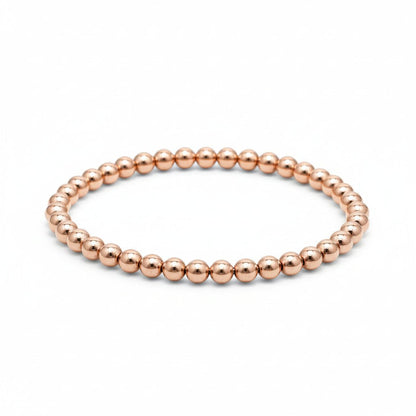 Rose Gold Beaded Bracelet 5mm