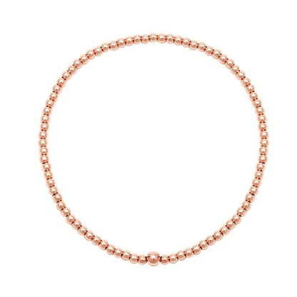 Rose Gold Tiny Bead Bracelet 2mm