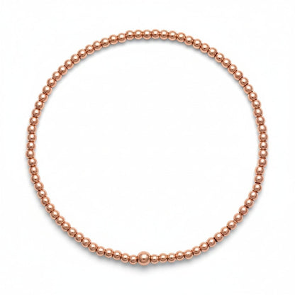 Rose Gold Tiny Bead Bracelet 2mm