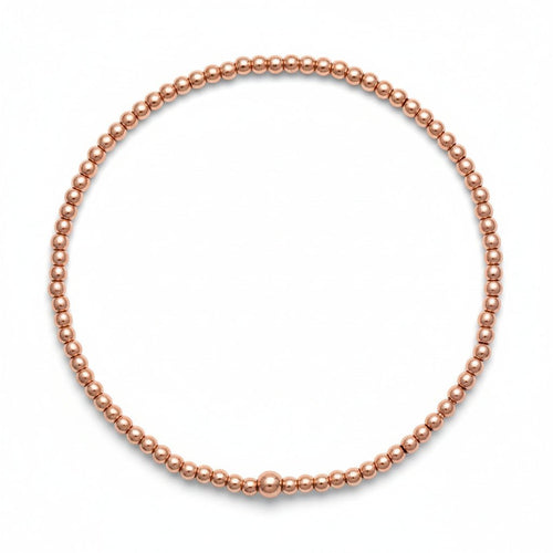 Rose Gold Tiny Bead Bracelet 2mm
