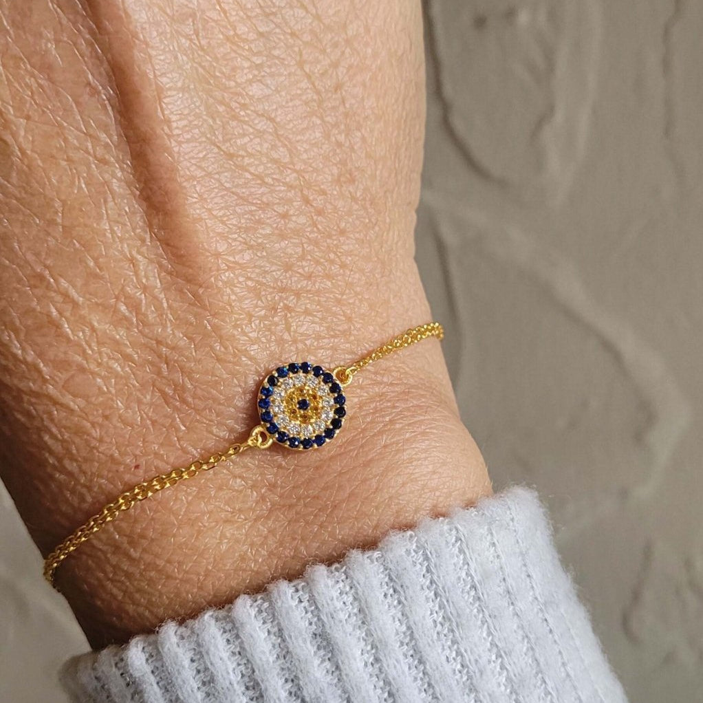 Round Evil Eye Bracelet for Everyday
