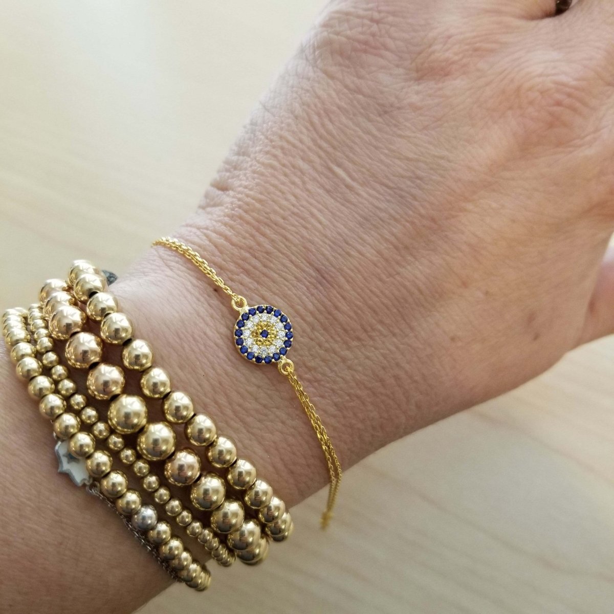 Round Evil Eye Bracelet for Everyday