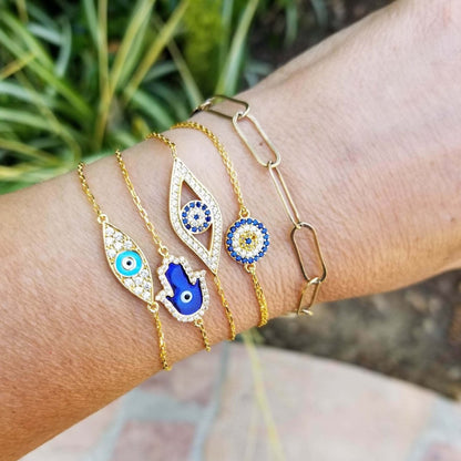 Round Evil Eye Bracelet for Everyday