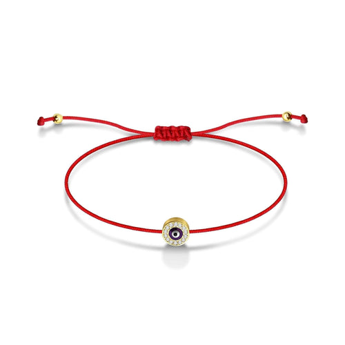 Round Evil Eye Red String of Fate Bracelet