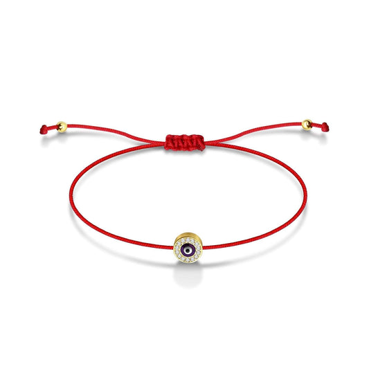 Round Evil Eye Red String of Fate Bracelet
