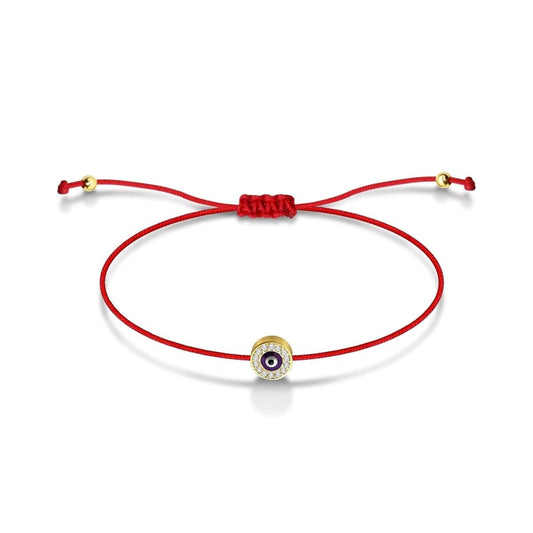 Round Evil Eye Red String of Fate Bracelet