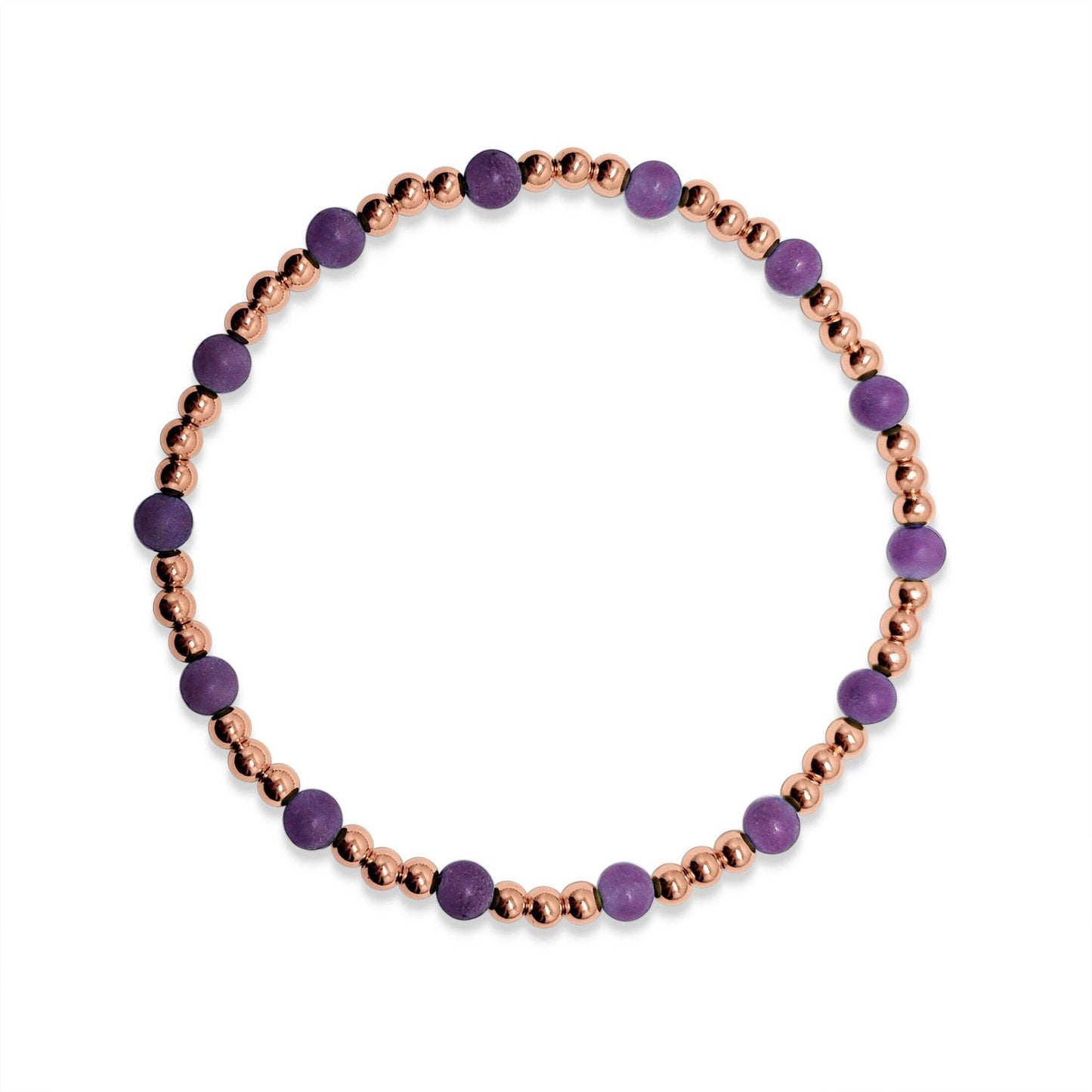 Scattered Gemstones and 4mm Beaded Bracelet