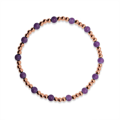 Scattered Gemstones and 4mm Beaded Bracelet